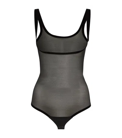 Wolford Tulle Forming Bodysuit In Black