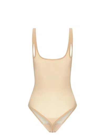 Wolford Tulle Forming String Body In Nude & Neutrals
