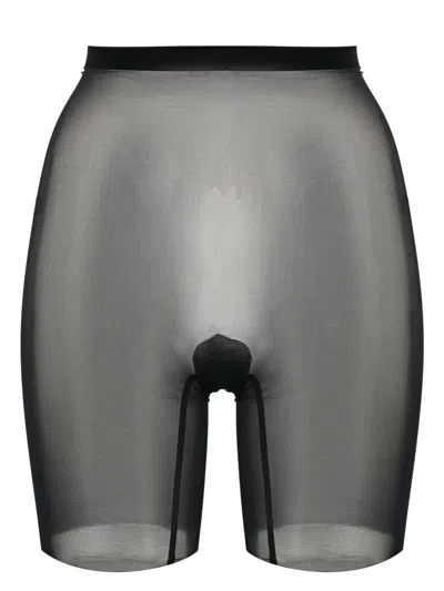 Wolford Shaping Tulle Shorts In Black