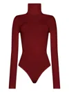 Wolford Turtleneck Bodysuit In Red