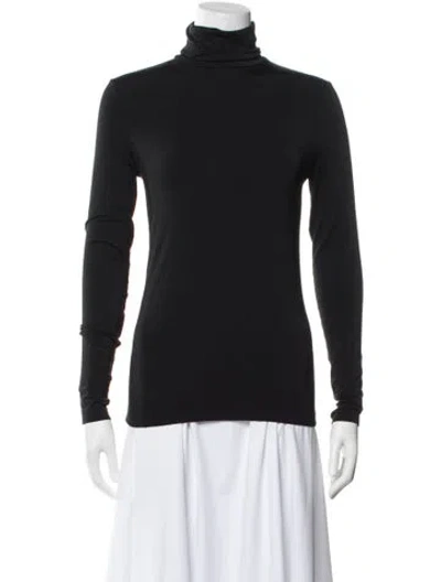 Pre-owned Wolford Turtleneck Long Sleeve Top In Gray