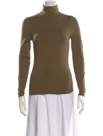 Pre-owned Wolford Turtleneck Sweater In Green