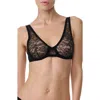 Wolford Unlindes Underwire Plunge Bra In Black