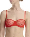 Wolford Unlined Balconette Bra In Red