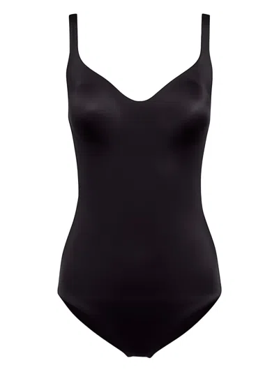 Wolford V-neck Bodysuit In Black
