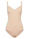 Wolford V-neck Seamless Bodysuit In Neutral
