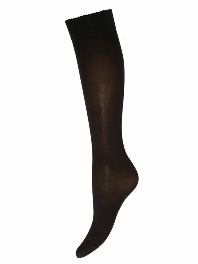 Wolford Ribbed Knee-high Socks In Black