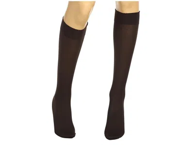 Wolford Velvet De Luxe 50 Knee-highs Women's Knee High Socks Shoes Nearly Black: Md