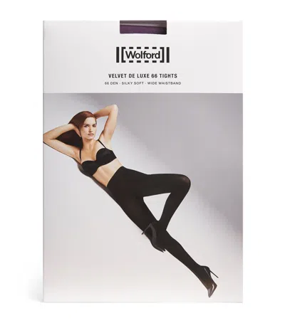 Wolford Velvet De Luxe 66 Comfort Tights In Purple