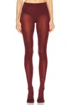 Wolford Velvet De Luxe Tights In Burgundy