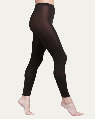 Wolford Velvet De Luxe Soft-knit Leggings In Black