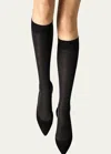 Wolford Velvet Deluxe Knee-highs In Black