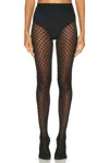 Wolford Velvet Net Illusion Tights In Black
