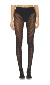 Wolford Velvet Net Illusion Tights In Black