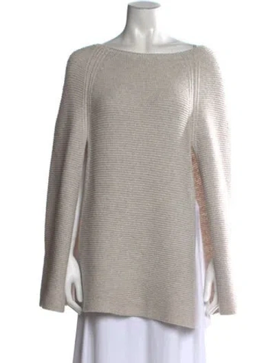Pre-owned Wolford Virgin Wool Bateau Neckline Sweater In Gray