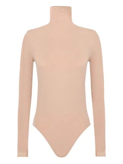 Wolford Virgin Wool Blend Bodysuit In Nude