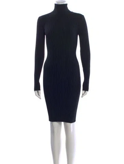 Pre-owned Wolford Virgin Wool Knee-length Dress W/ Tags In Black