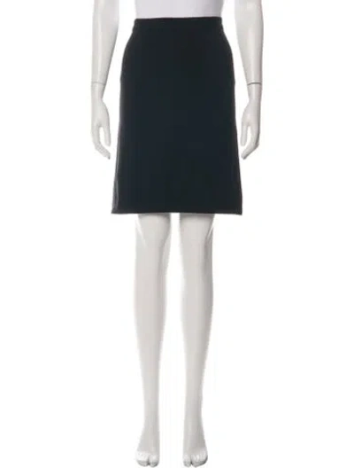 Pre-owned Wolford Virgin Wool Knee-length Skirt In Green