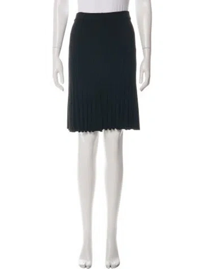 Pre-owned Wolford Virgin Wool Knee-length Skirt In Green