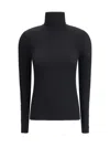 Wolford Turtleneck Fine-rib Merino Wool Jumper In Black
