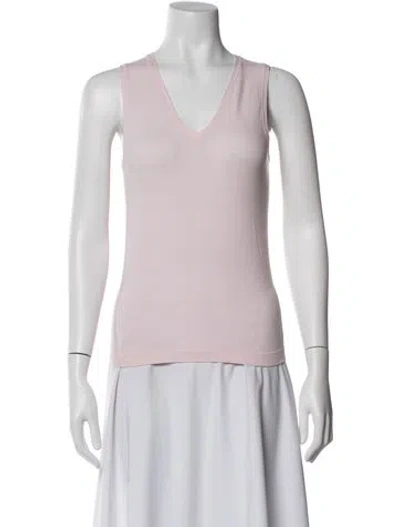 Pre-owned Wolford V-neck Sleeveless Top In Pink