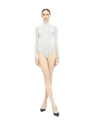 Wolford W Lace String Body In Gray