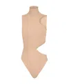 Wolford Warm Up Cut-out Bodysuit In Nude