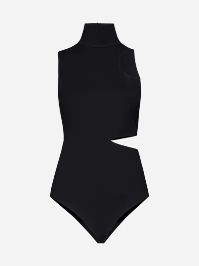 Wolford Warm Up Jersey Bodysuit In Black