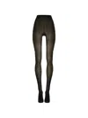 Wolford Wave-pattern Circular-knit Tights In Black