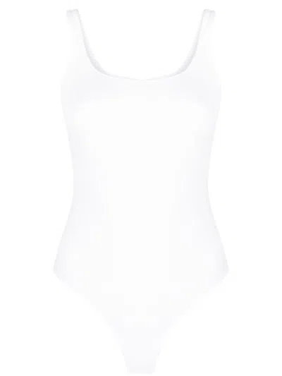 WOLFORD WHITE SLEEVELESS BODYSUIT