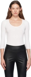 Wolford White Tokio Bodysuit In 1300 White