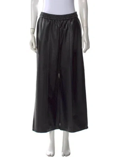 Pre-owned Wolford Wide Leg Pants In Black