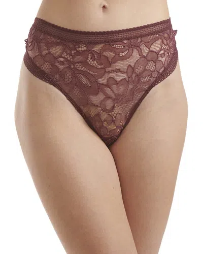 Wolford Wide Side Thong In Purple