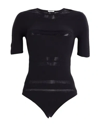 Wolford Woman Bodysuit Black Size L Polyamide, Elastane In Blue