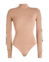 Wolford Woman Bodysuit Camel Size M Viscose, Polyamide, Elastane In Beige