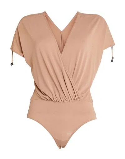 Wolford Woman Bodysuit Camel Size M Viscose, Polyamide, Elastane In Beige