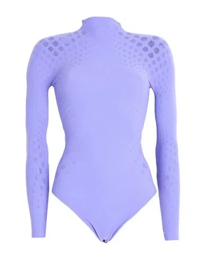 Wolford Woman Bodysuit Lilac Size L Polyamide, Elastane In Purple
