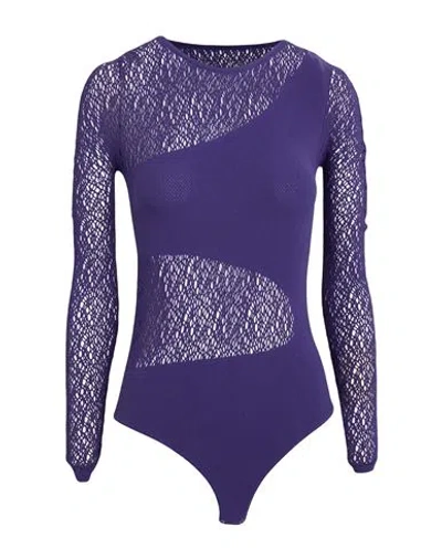 Wolford Woman Bodysuit Purple Size S Polyamide, Elastane