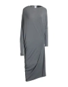 Wolford Woman Midi Dress Grey Size L Viscose, Polyamide, Elastane In Gray