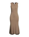 Wolford Woman Midi Dress Khaki Size L Viscose, Polyamide, Elastane In Nude