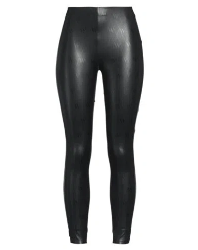 Wolford Woman Pants Black Size 12 Polyurethane In Schwarz