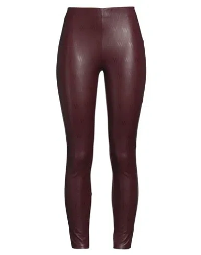 Wolford Woman Pants Burgundy Size 8 Polyurethane In Red
