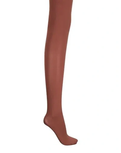 Wolford Woman Socks & Hosiery Brown Size M Polyamide, Elastane
