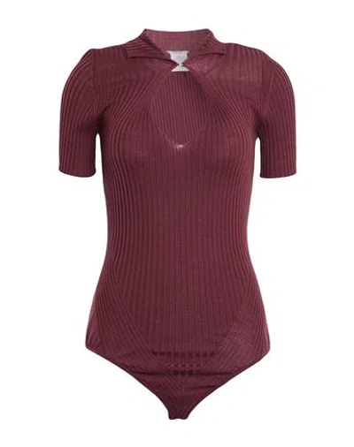 Wolford Woman Sweater Burgundy Size M Virgin Wool In Black