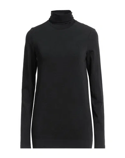 Wolford Woman T-shirt Black Size M Cotton, Polyamide, Elastane