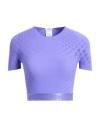 Wolford Dots Illusion Net Crop Top In Purple