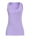 Wolford Woman Tank Top Mauve Size M Modal, Elastane In Purple