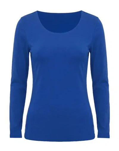 Wolford Woman Top Bright Blue Size L Modal, Elastane