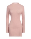 Wolford Woman Turtleneck Blush Size L Virgin Wool In Pink