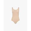 Wolford Womens 4816 Cafe Au Lait Jamaika Scoop-neck String Woven Body